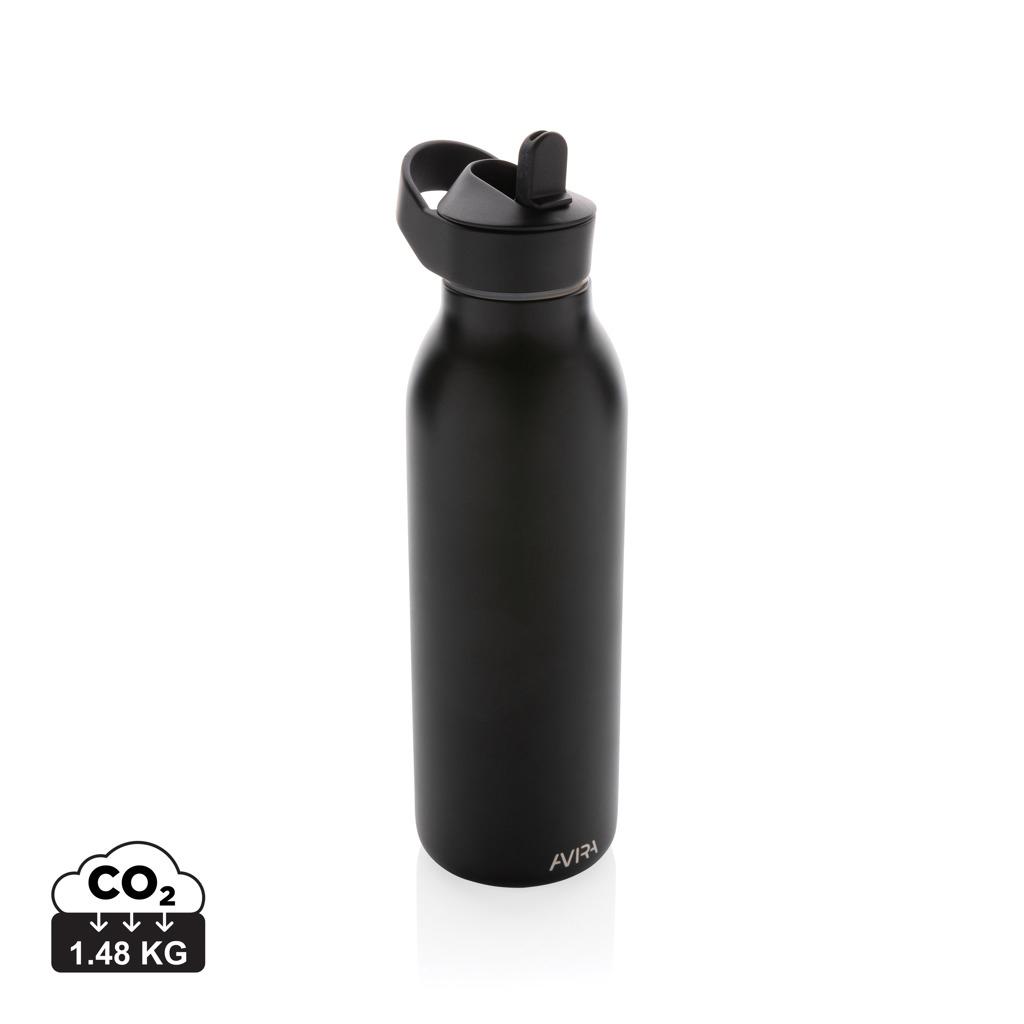 Sticlă de apă Re-steel  RCS cu capac fliptop, 500ml Avira Ara black