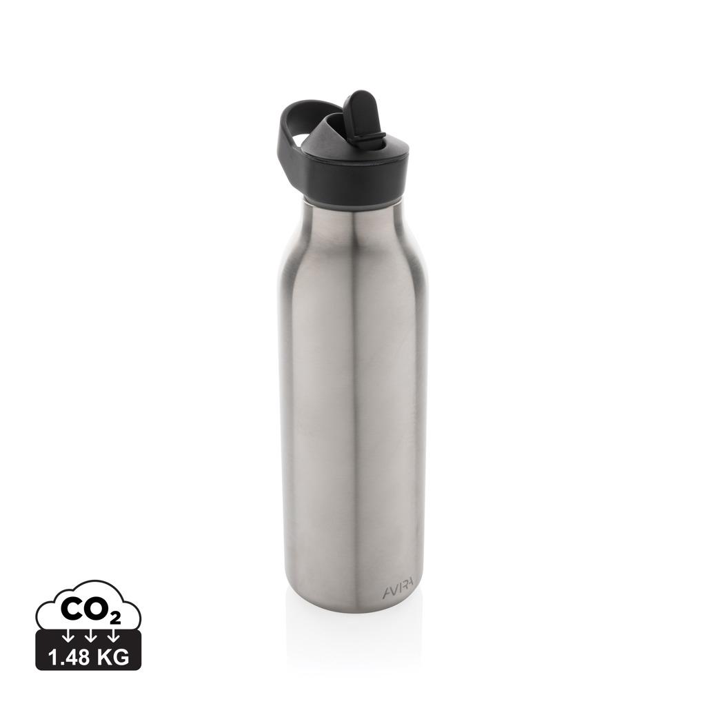 Sticlă de apă Re-steel  RCS cu capac fliptop, 500ml Avira Ara silver