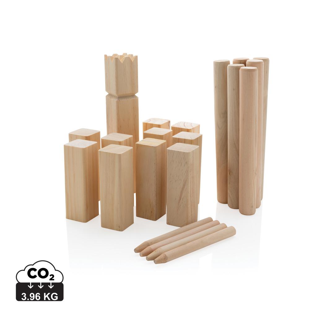 Set de joc kubb din lemn 