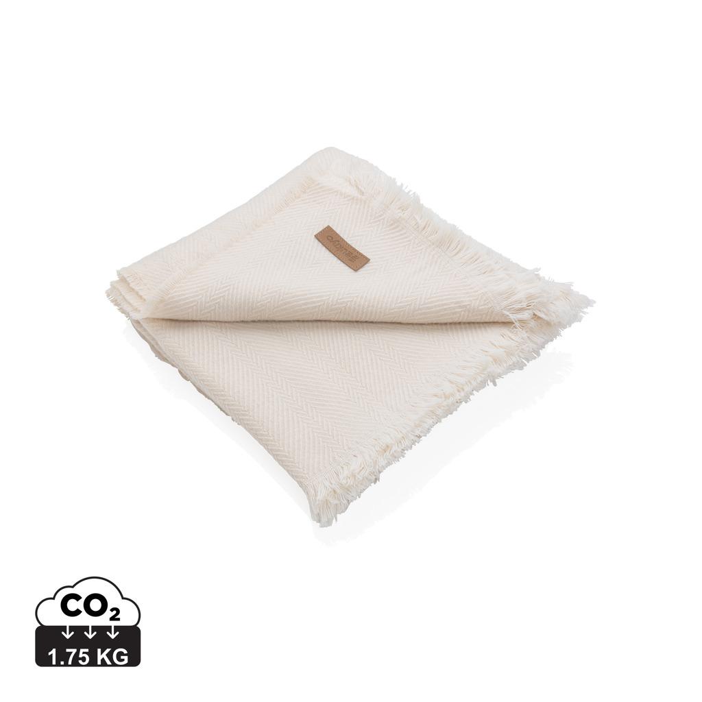 Pătură țesută din Polylana® 130x150 cm Ukiyo Aware™  off white