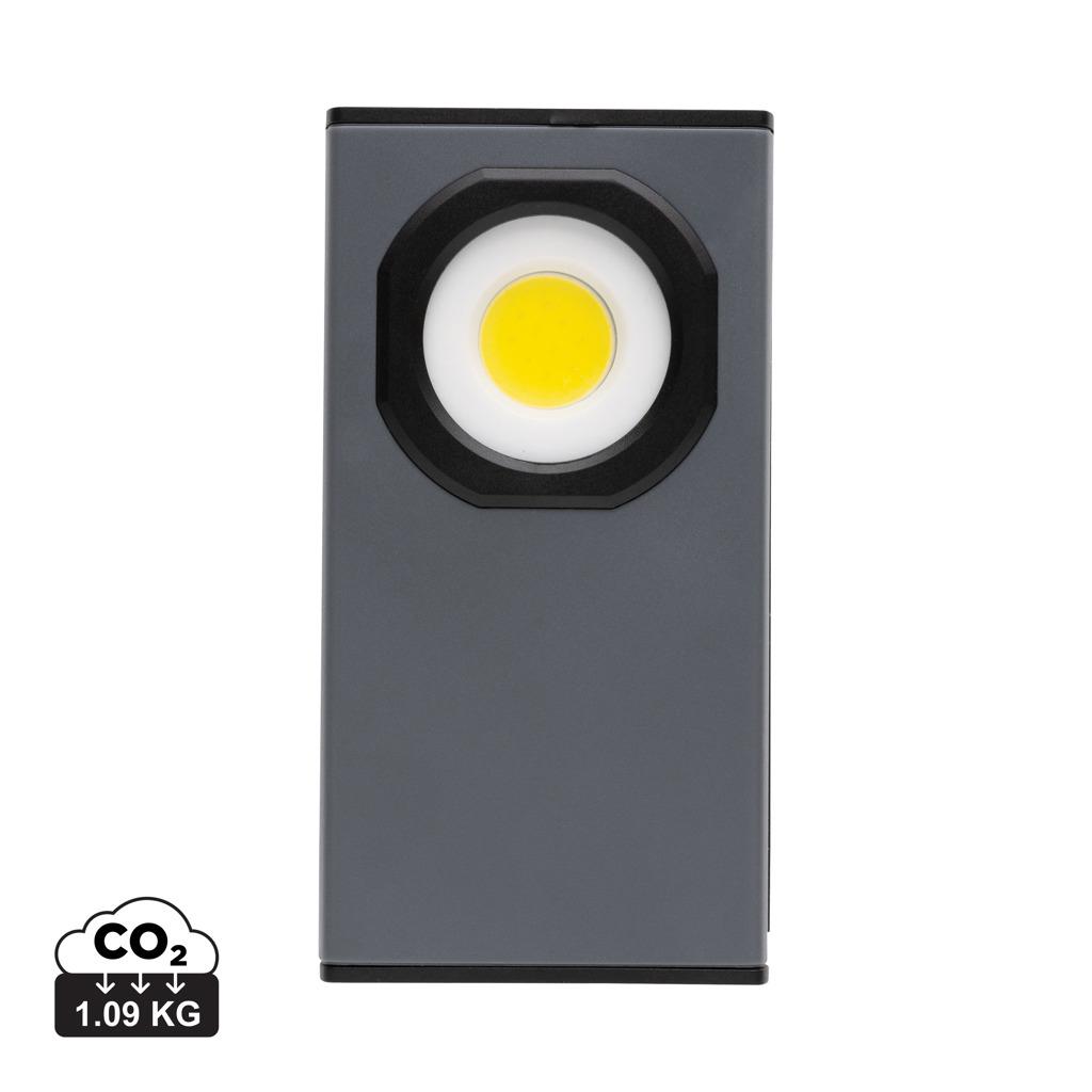 Lumină de lucru de buzunar din plastic reciclat RCS, reîncărcabilă prin USB, 260 lumeni Gear X grey