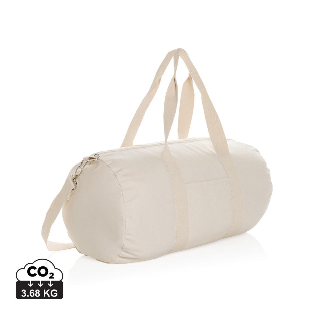 Geantă duffel din pânză reciclabilă de 285 gsm, nevopsită Impact Aware™  off white