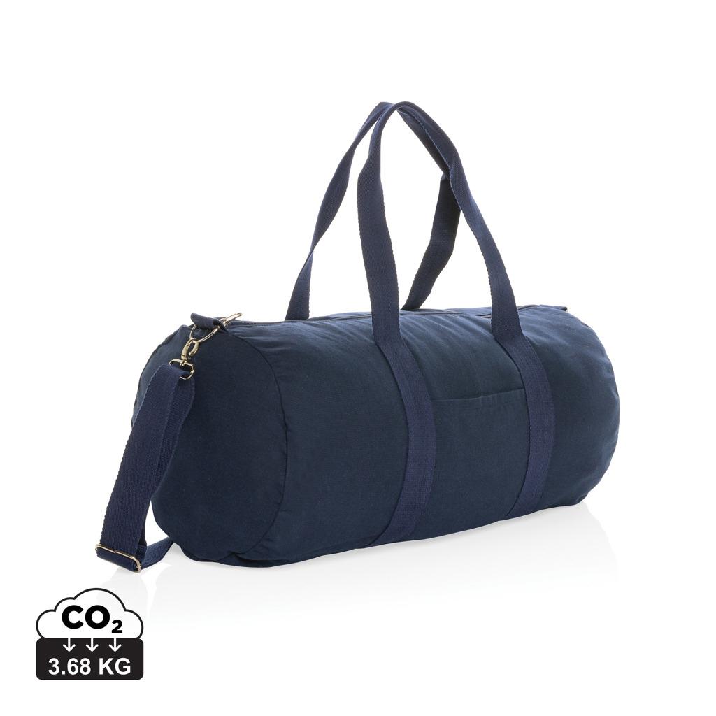 Geantă duffel din pânză reciclabilă de 285 gsm, nevopsită Impact Aware™  navy