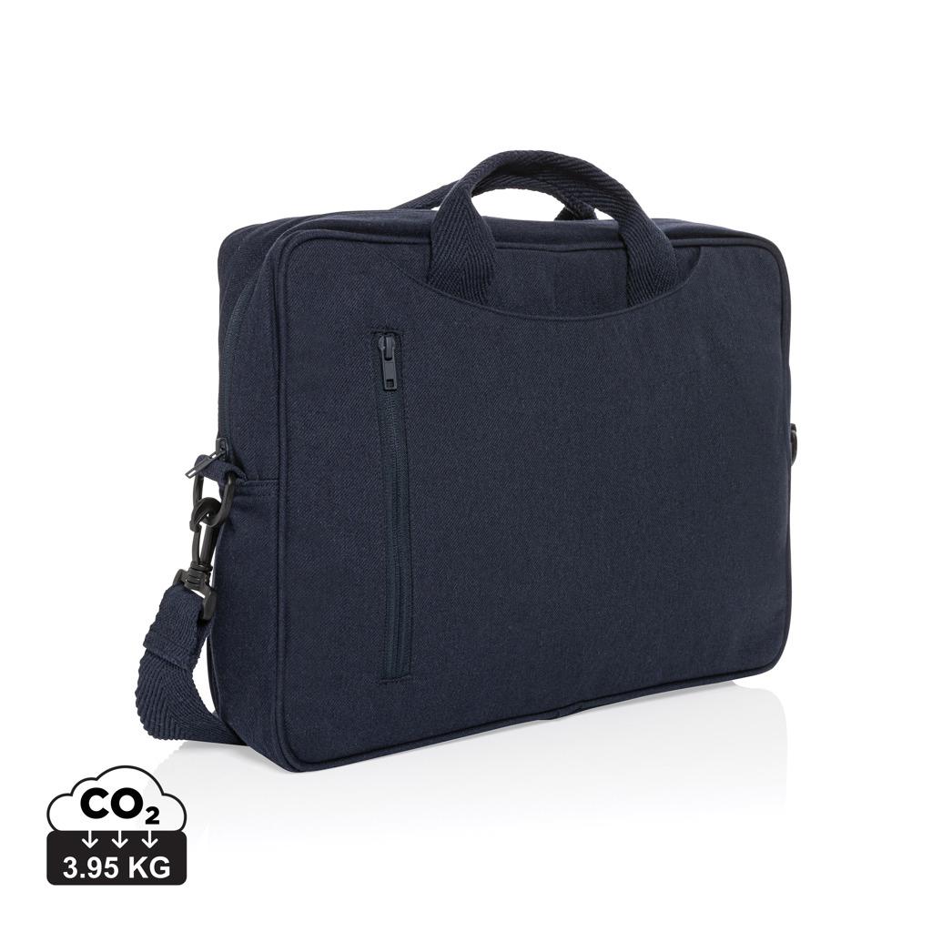 Geantă de laptop din bumbac reciclat, de 15,4 inch Laluka AWARE™ navy