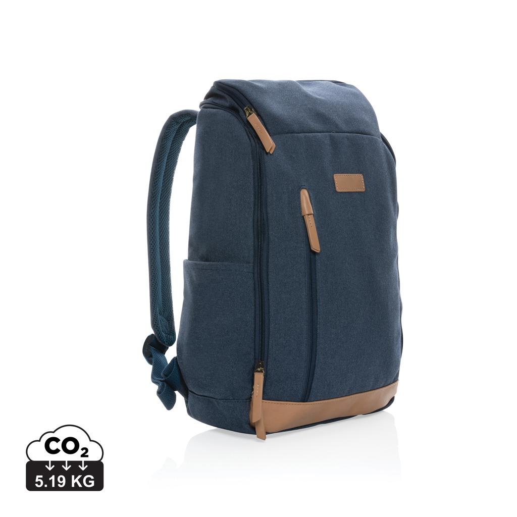 Rucsac de laptop din pânză reciclată de 16 oz. pentru laptop de 15