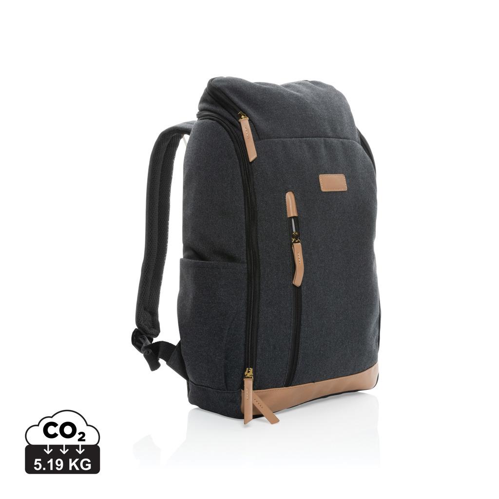 Rucsac de laptop din pânză reciclată de 16 oz. pentru laptop de 15