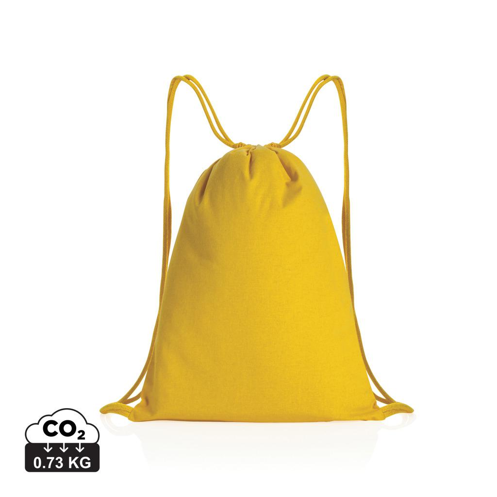 Rucsac cu șnur din bumbac reciclat de 145g Impact AWARE™ yellow