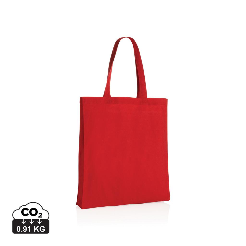 Geantă tote din bumbac reciclat cu bază de 145g Impact AWARE™ red