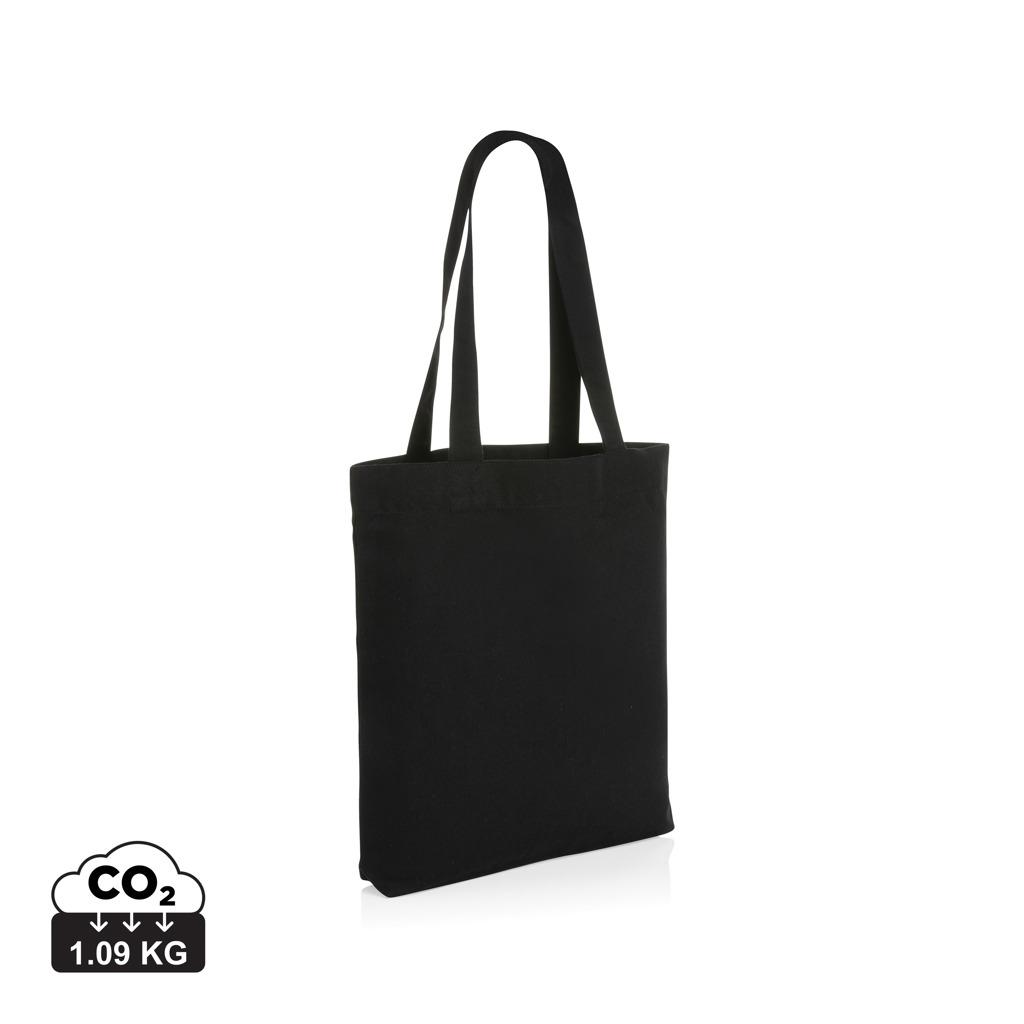 Geantă tote din pânză reciclată de 285gsm, necolorată Impact AWARE™  black