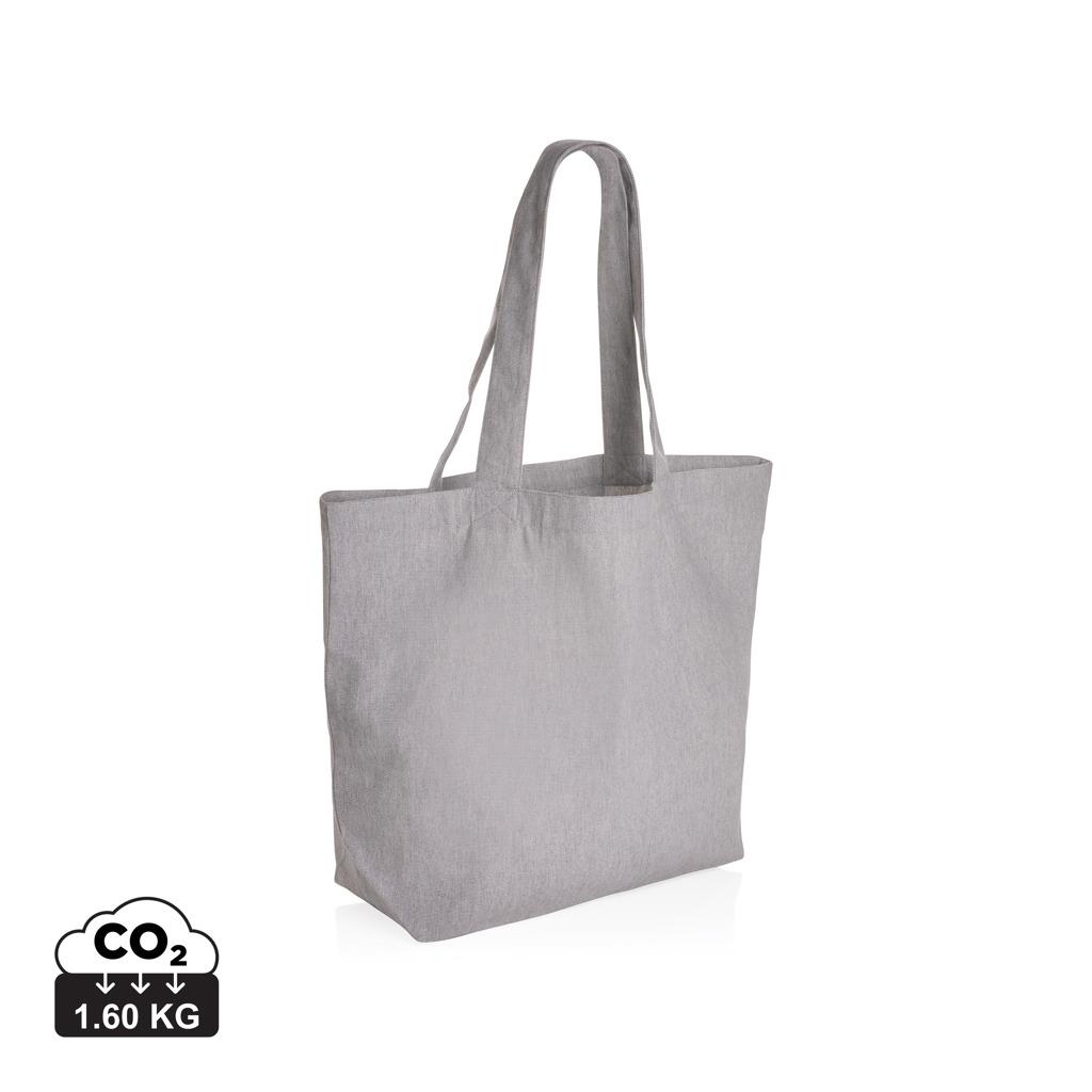 Geantă shopper din pânză reciclată 240 gsm cu buzunar, necolorată Impact Aware™ 