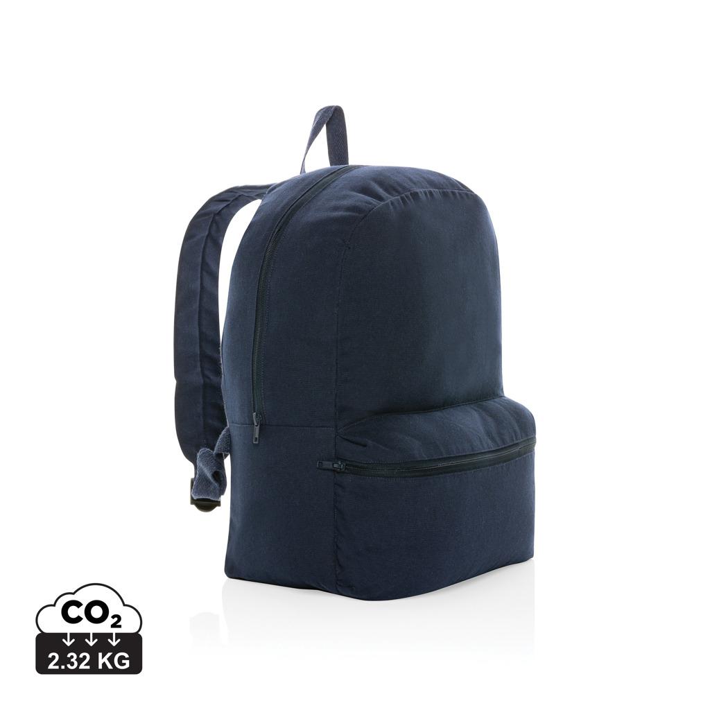 Rucsac din pânză reciclată 285 gsm, necolorată Impact Aware™  navy