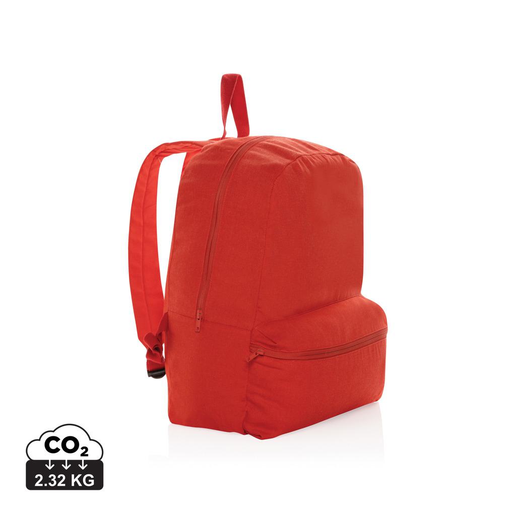 Rucsac din pânză reciclată 285 gsm Impact Aware™ luscious red