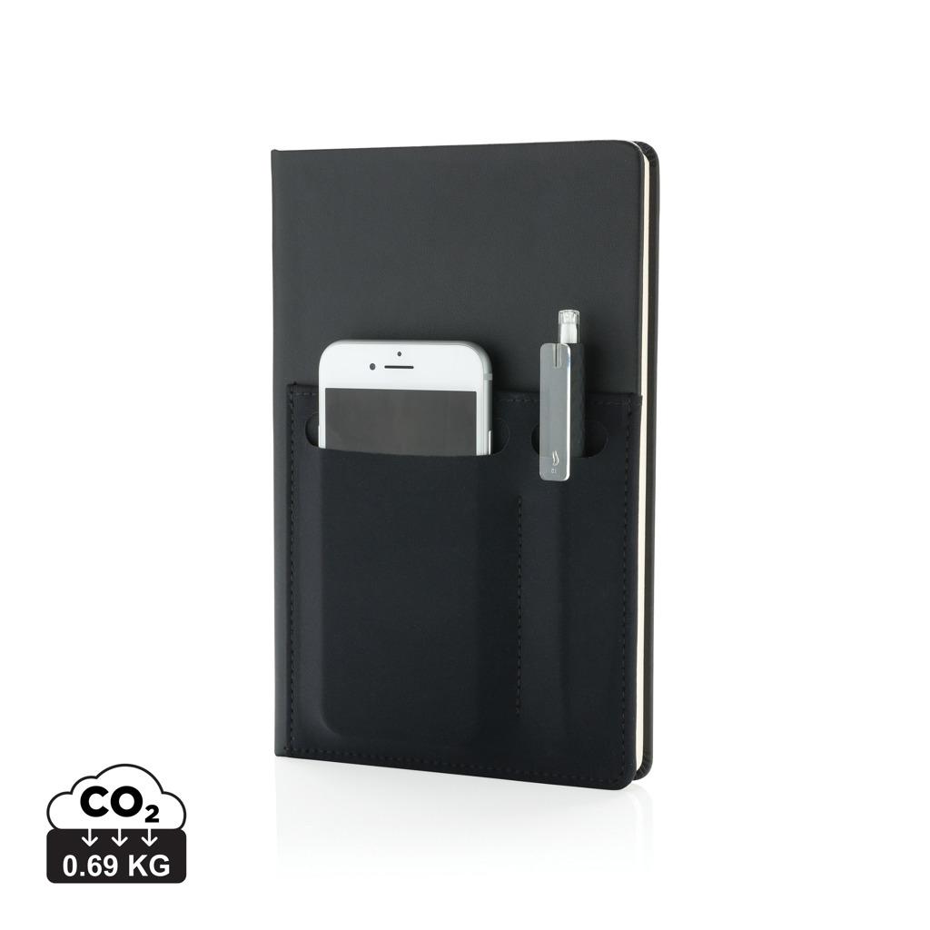 Carnet de notițe deluxe A5 cu buzunare inteligente black