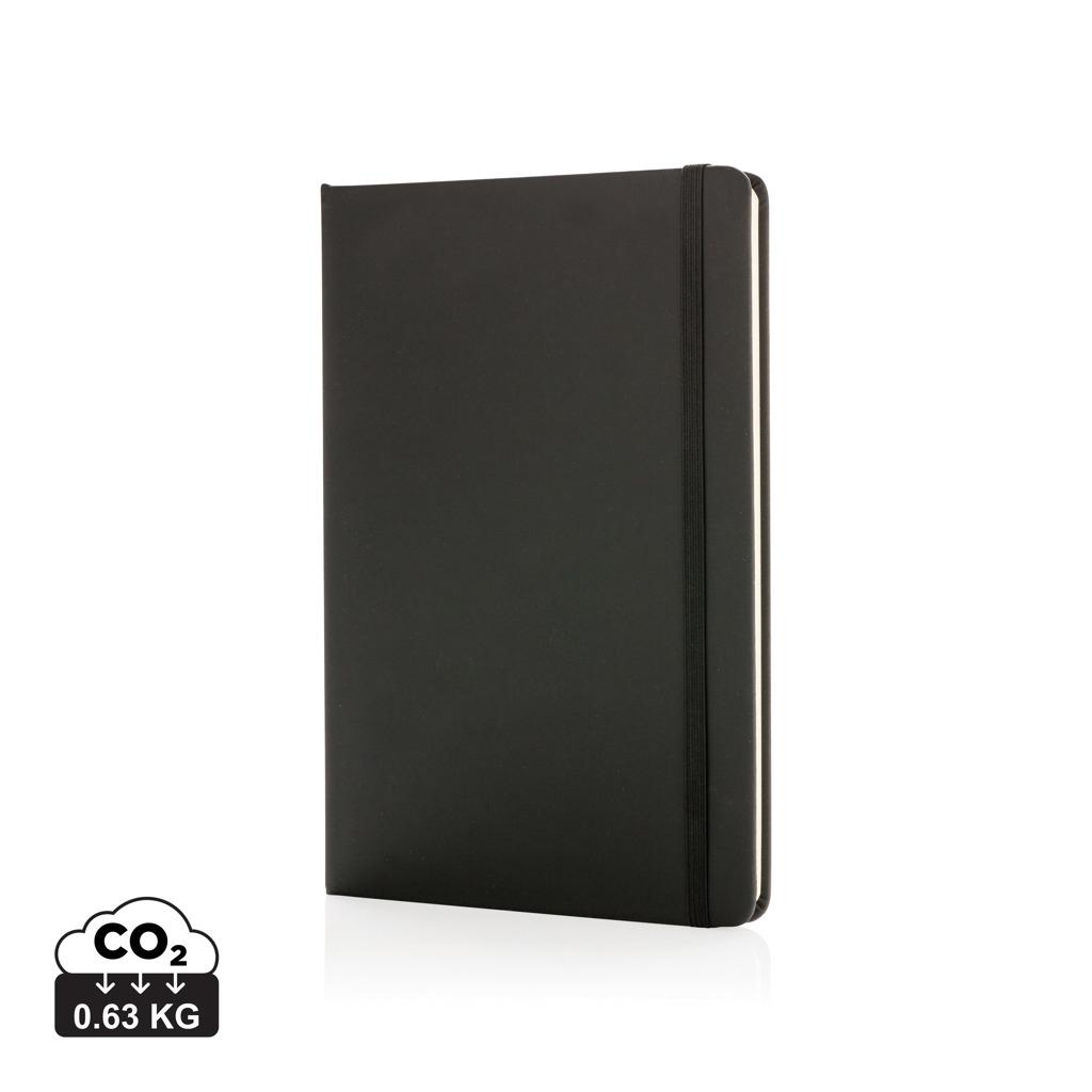 Carnet standard A5 cu copertă tare din PU black