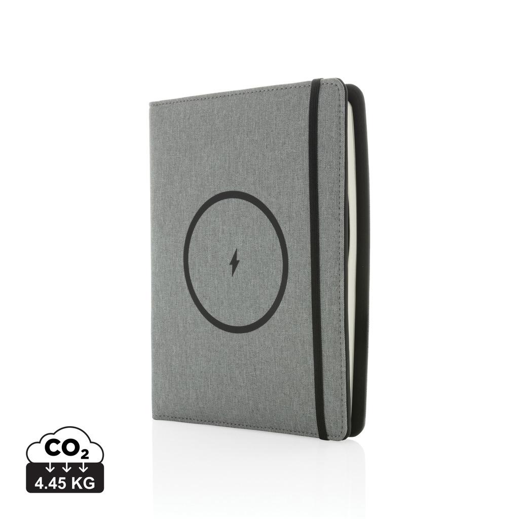 Carnet cu baterie externă de 5000 mAh și încărcare wireless Air 5W grey