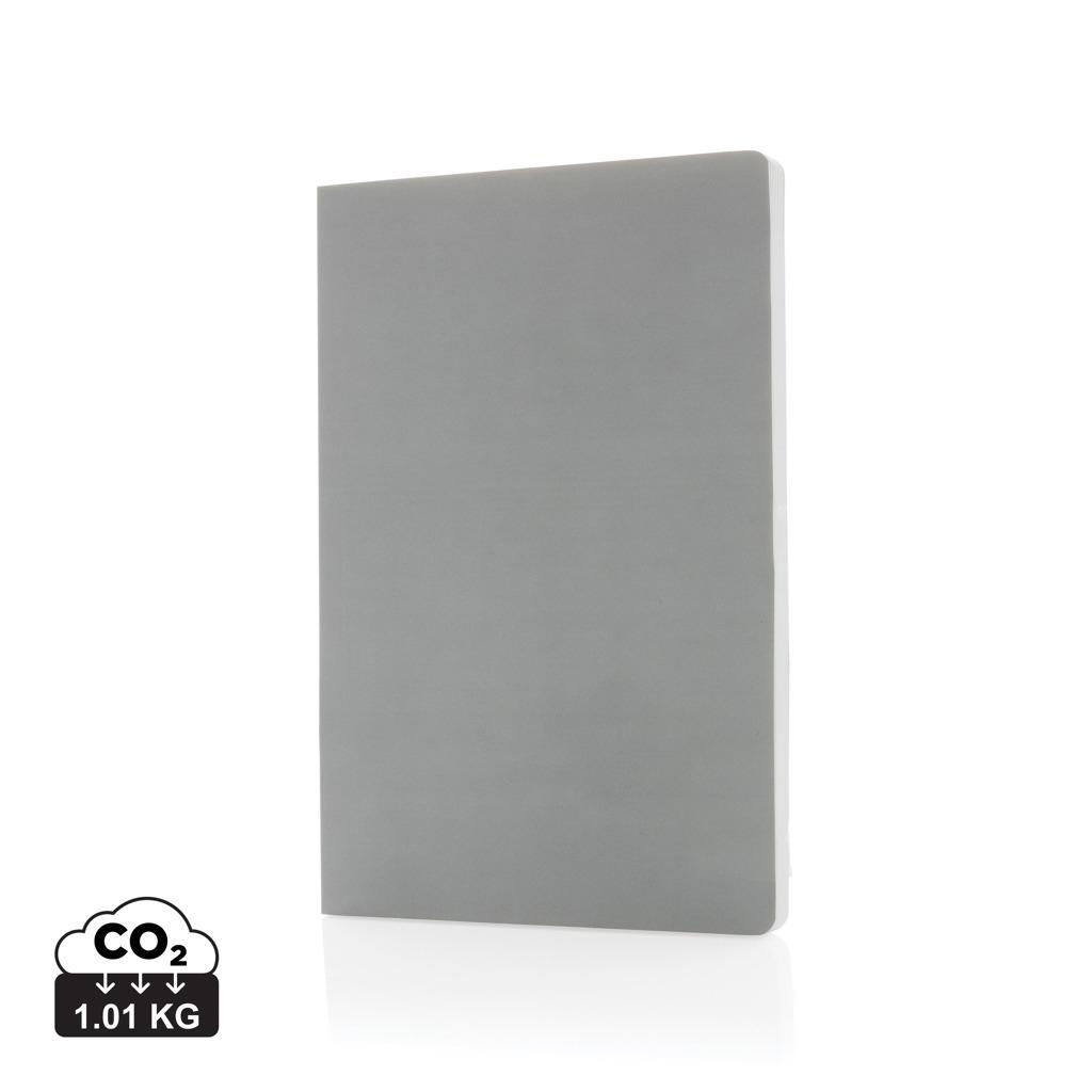 Carnet A5 cu copertă moale din hârtie de piatră Impact grey