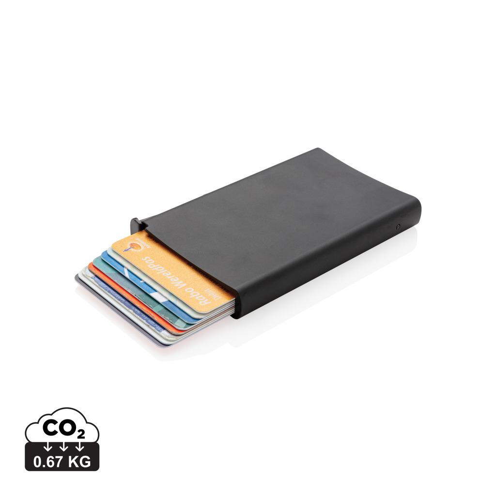 Suport RFID standard din aluminiu pentru carduri black