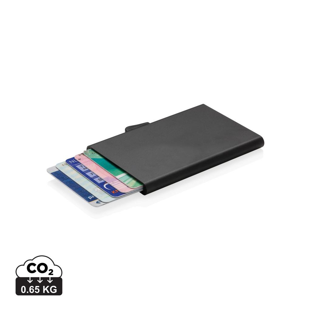 Suport de carduri RFID din aluminiu C-Secure black