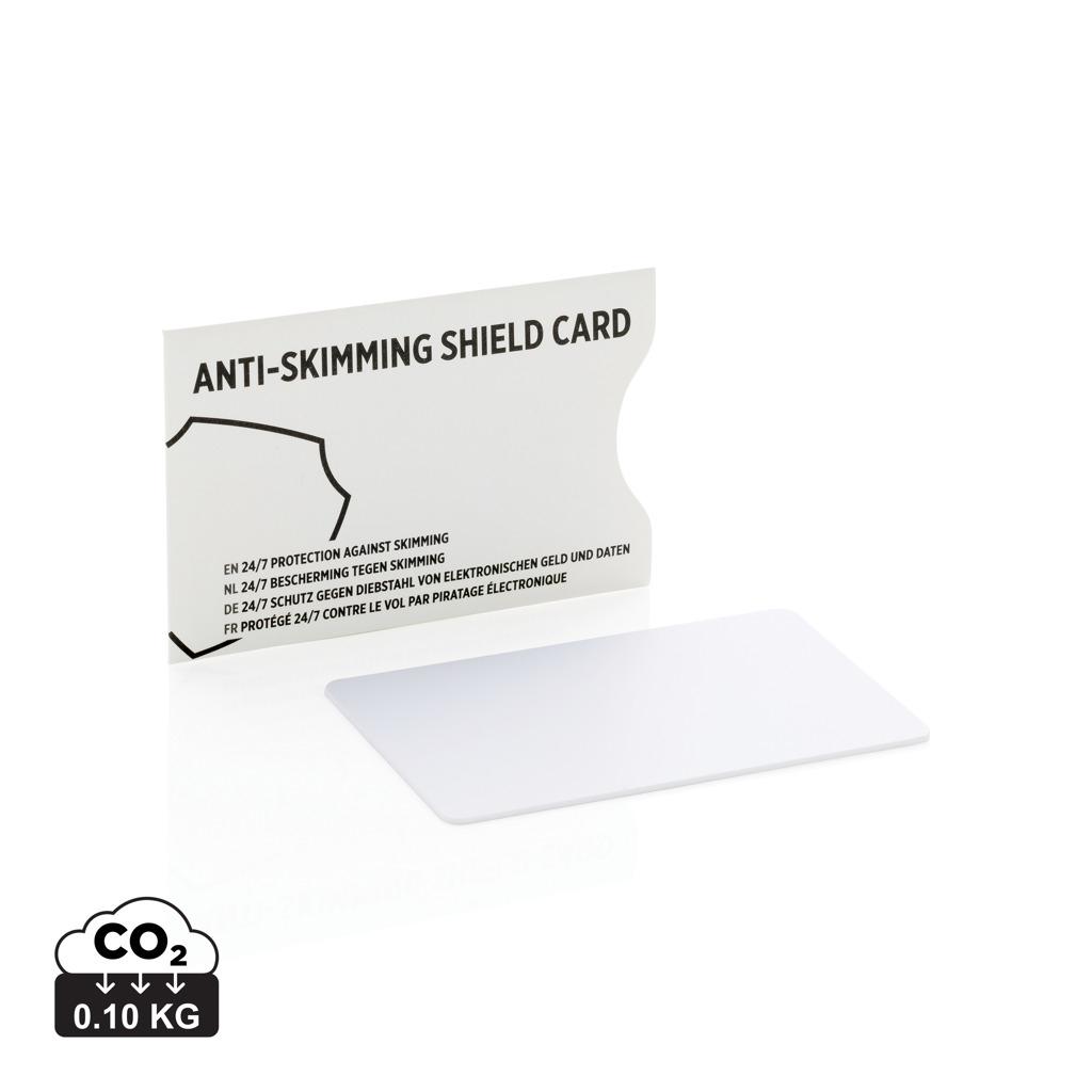 Card anti-skiming RFID cu cip activ de bruiaj transparent