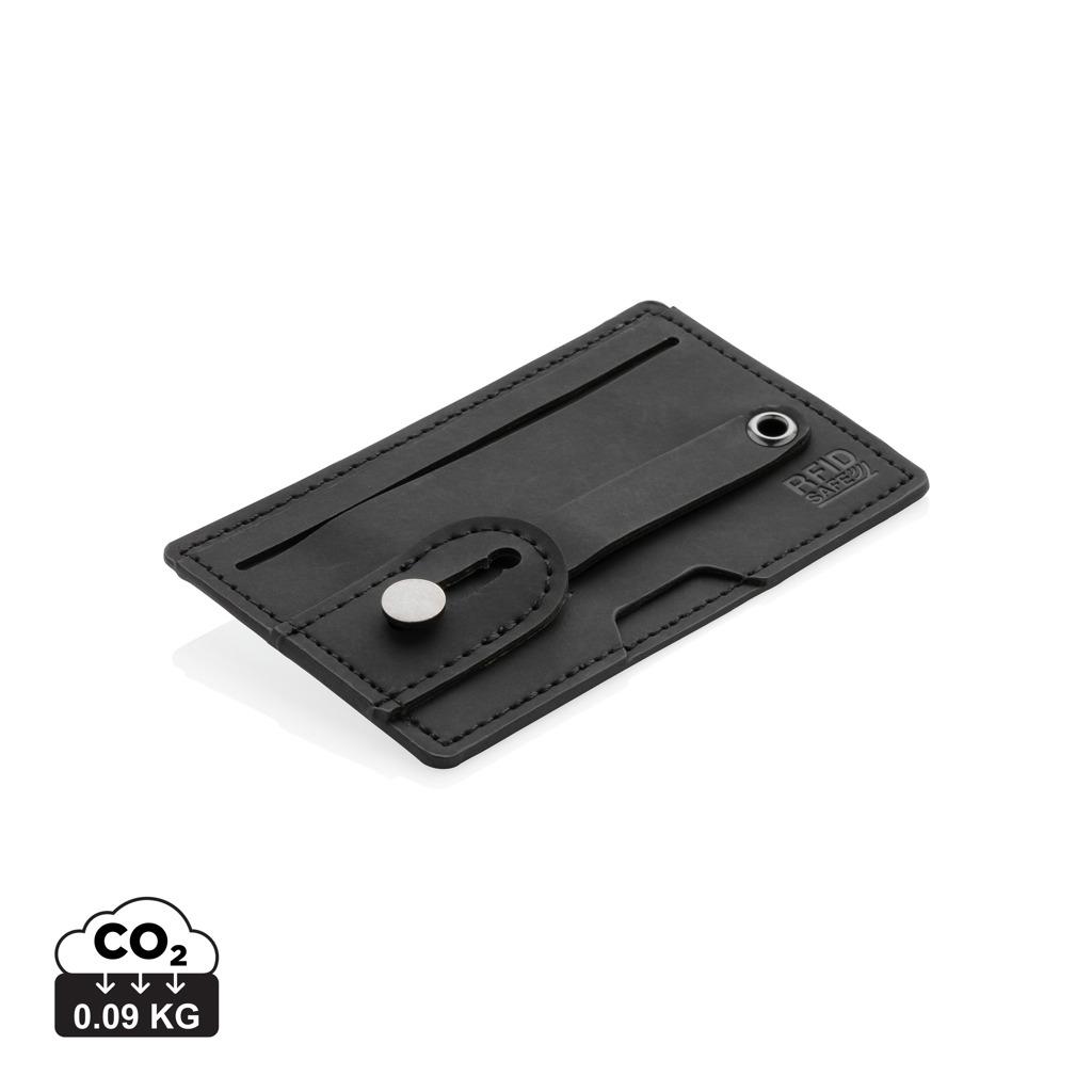 Suport de carduri pentru telefon 3-în-1, cu protecție RFID black