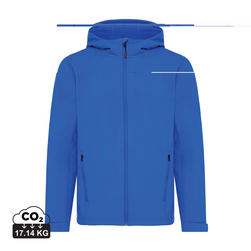 Geacă soft shell pentru bărbați  din poliester reciclat Iqoniq Makalu royal blue L