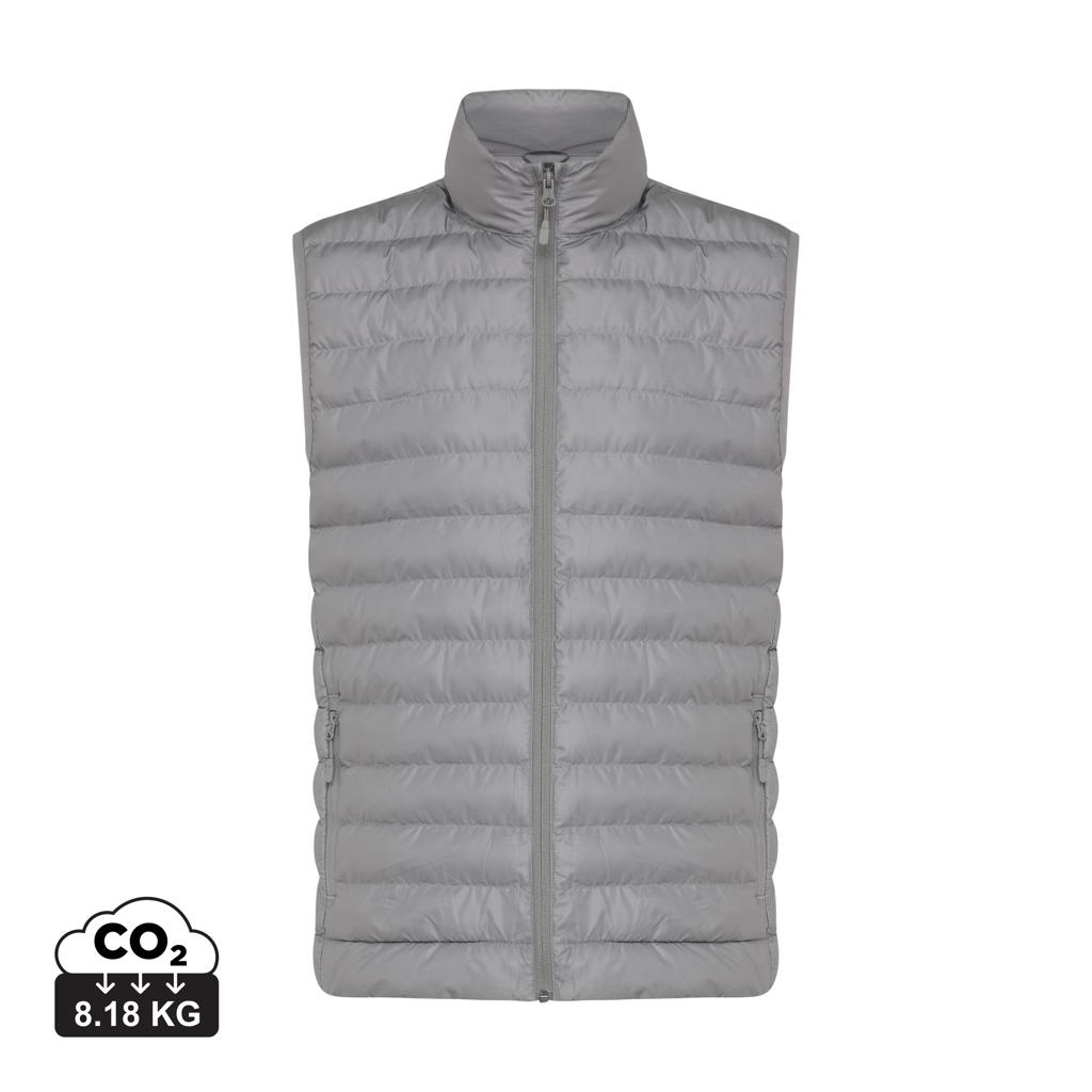 Vestă pentru bărbați  din poliester reciclat Iqoniq Meru silver grey 3XL