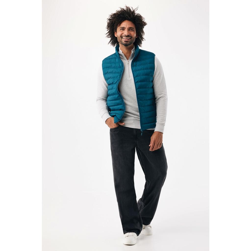 Vestă pentru bărbați  din poliester reciclat Iqoniq Meru dark teal 3XL