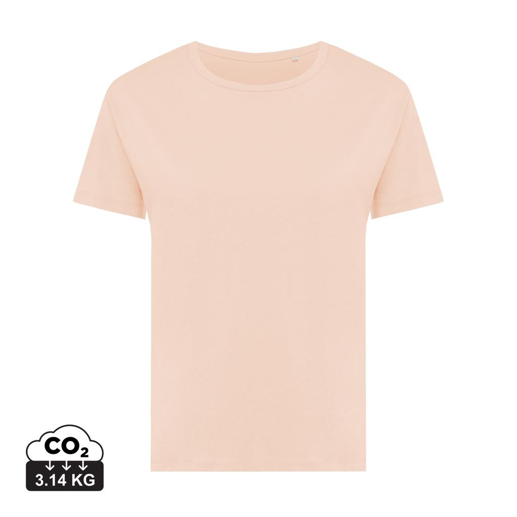 Tricou ușor pentru femei din bumbac reciclat Iqoniq Yala peach nectar S