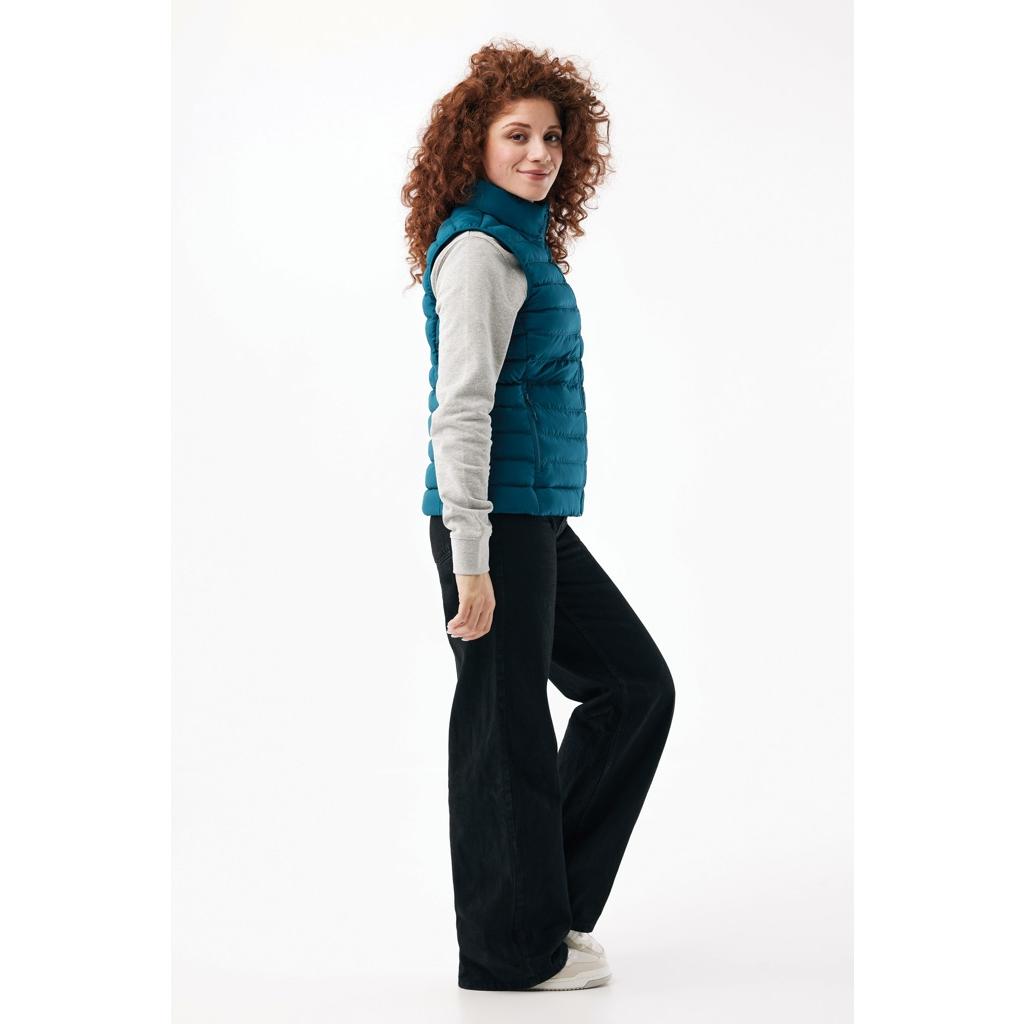 Vestă pentru femei din poliester reciclat Iqoniq Meru  dark teal