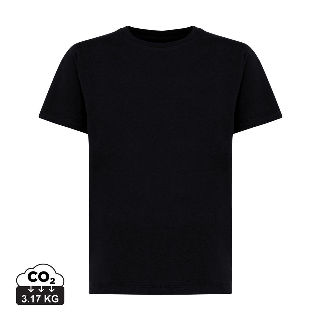 Tricou ușor pentru copii din bumbac reciclat Iqoniq Koli black 13 - 14 ani