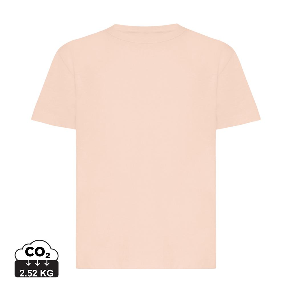 Tricou ușor pentru copii din bumbac reciclat Iqoniq Koli peach nectar 13 - 14 ani