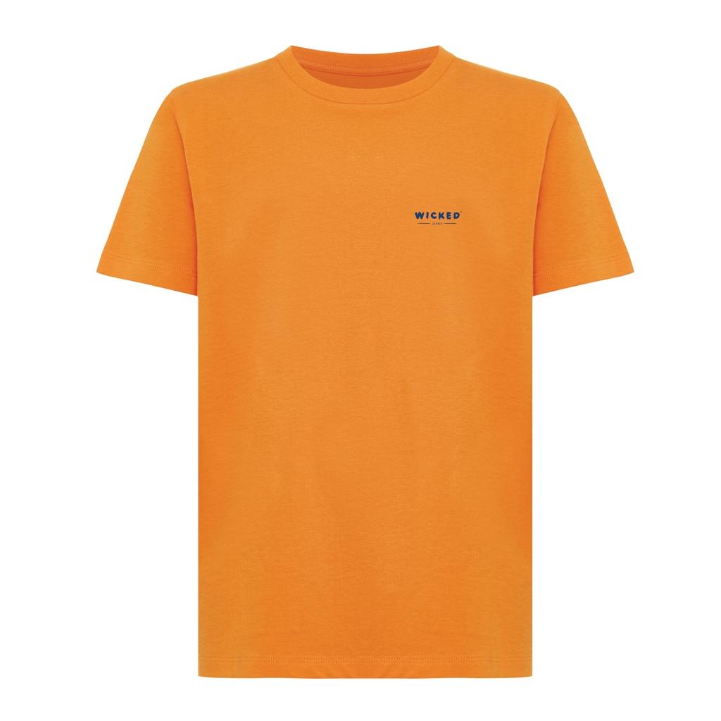 Tricou ușor pentru copii din bumbac reciclat Iqoniq Koli orange 9 - 10 ani