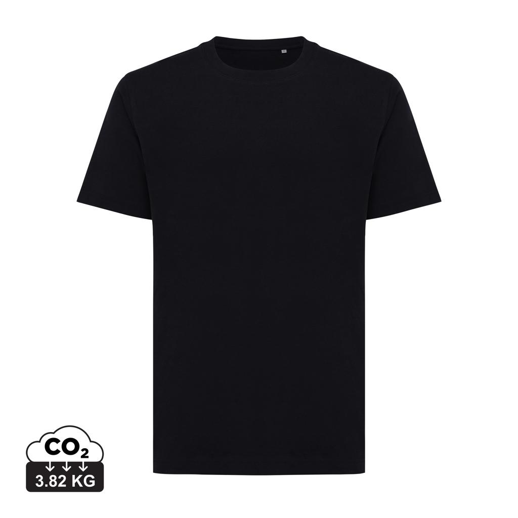 Tricou relaxat din bumbac reciclat Iqoniq Kakadu  black