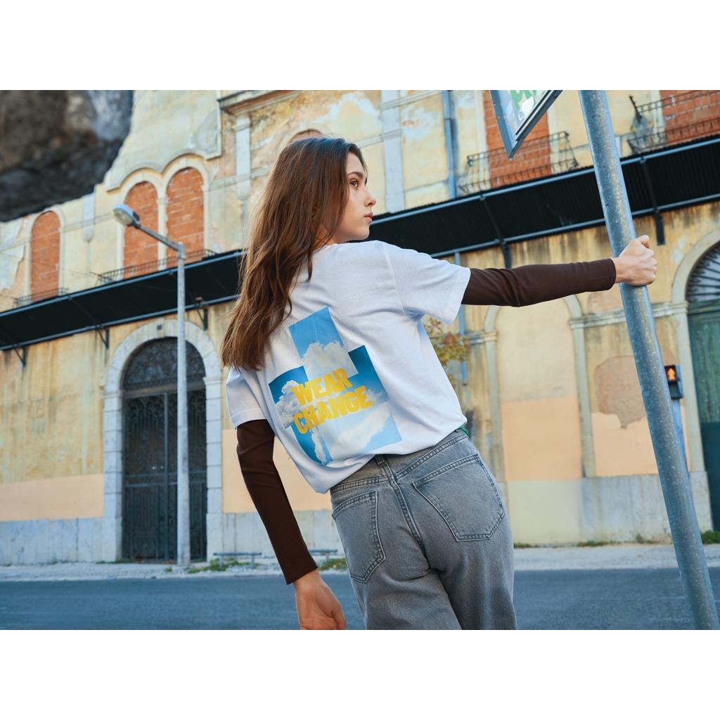 Tricou relaxat din bumbac reciclat Iqoniq Kakadu  transparent XL