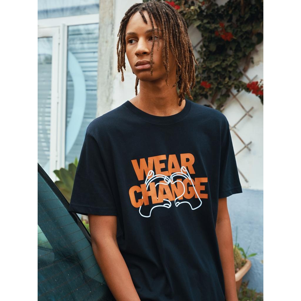 Tricou relaxat din bumbac reciclat Iqoniq Kakadu  navy M