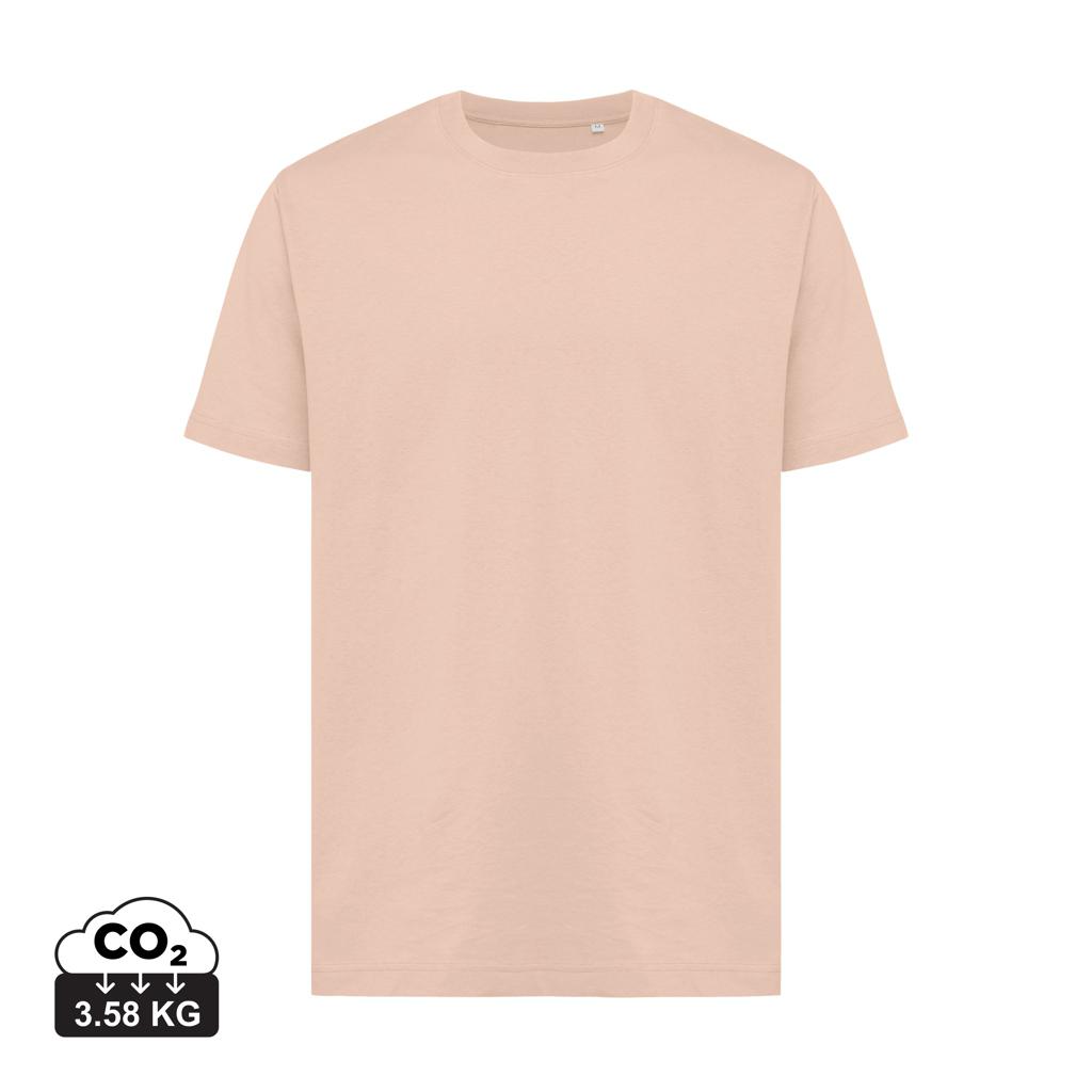 Tricou relaxat din bumbac reciclat Iqoniq Kakadu  peach nectar S