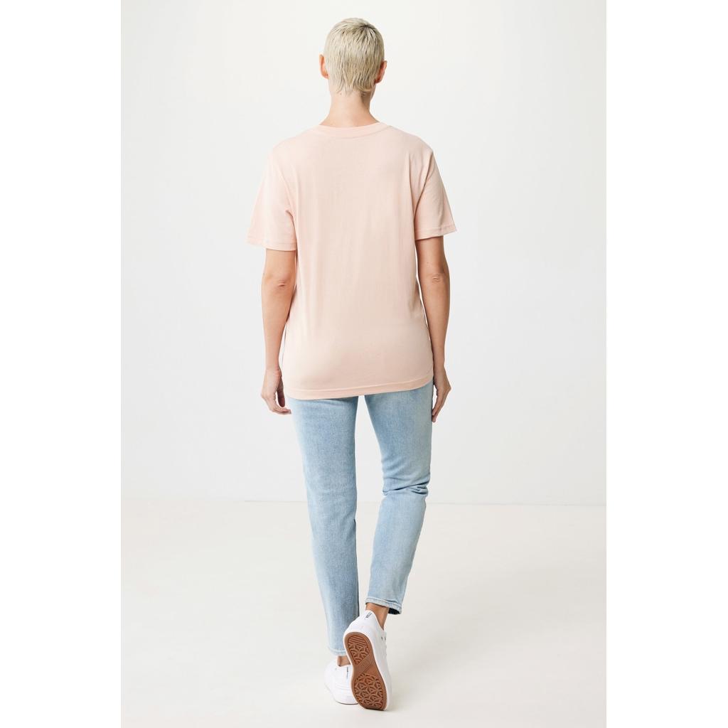 Tricou relaxat din bumbac reciclat Iqoniq Kakadu  peach nectar 2XS