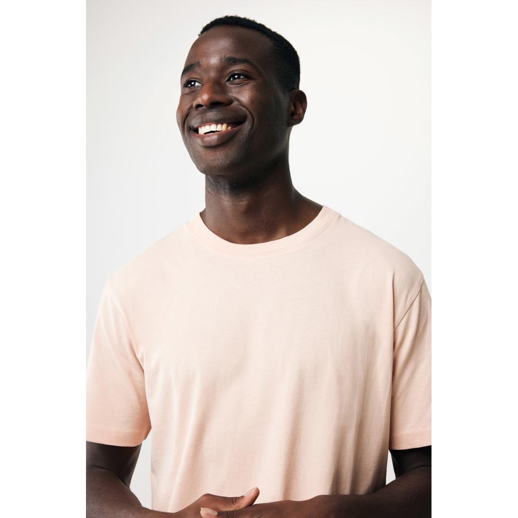 Tricou relaxat din bumbac reciclat Iqoniq Kakadu  peach nectar 2XS