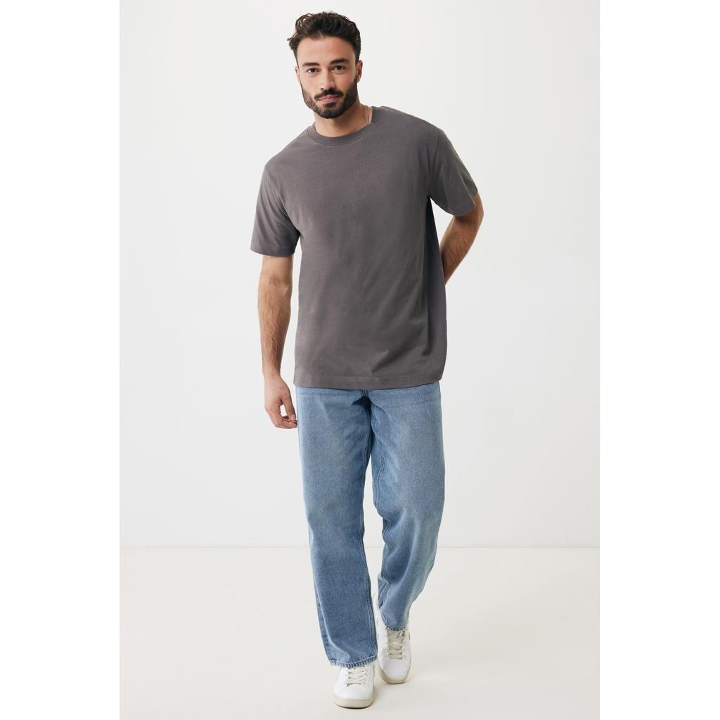 Tricou relaxat din bumbac reciclat Iqoniq Kakadu  anthracite 3XL