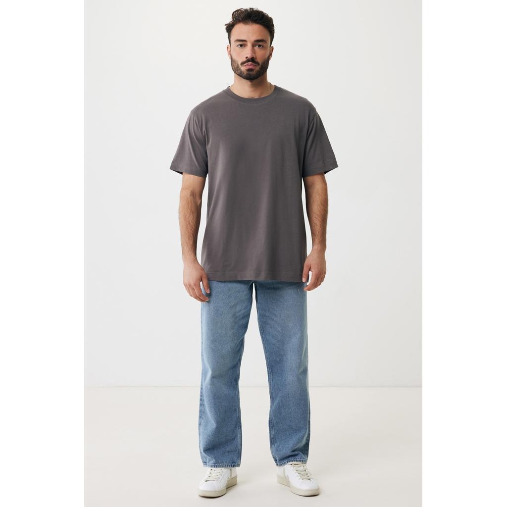 Tricou relaxat din bumbac reciclat Iqoniq Kakadu  anthracite 3XL