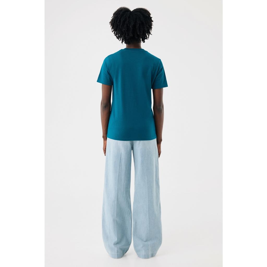 Tricou ușor din bumbac reciclat Iqoniq Sierra dark teal L