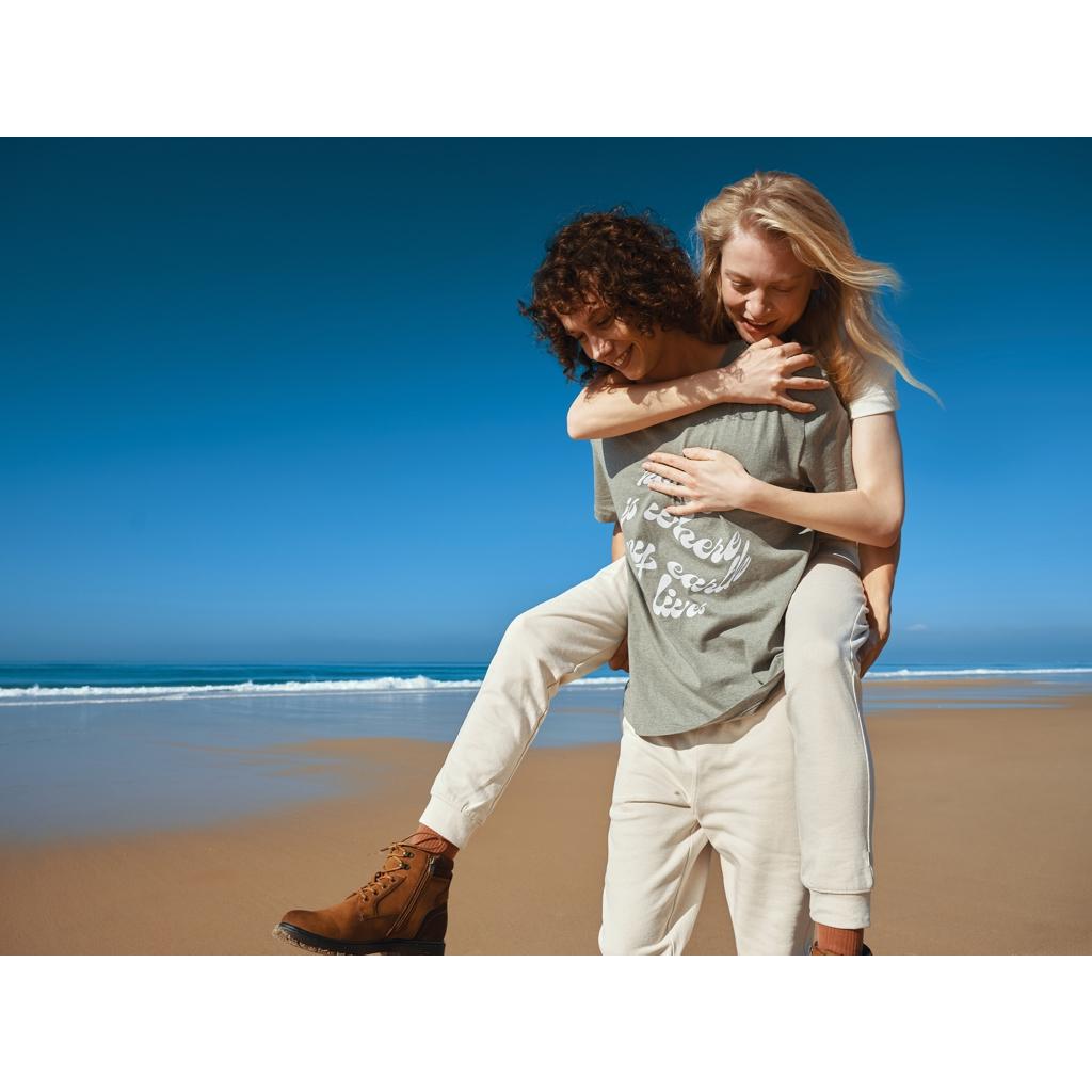 Tricou din bumbac reciclat Iqoniq Teide natural raw