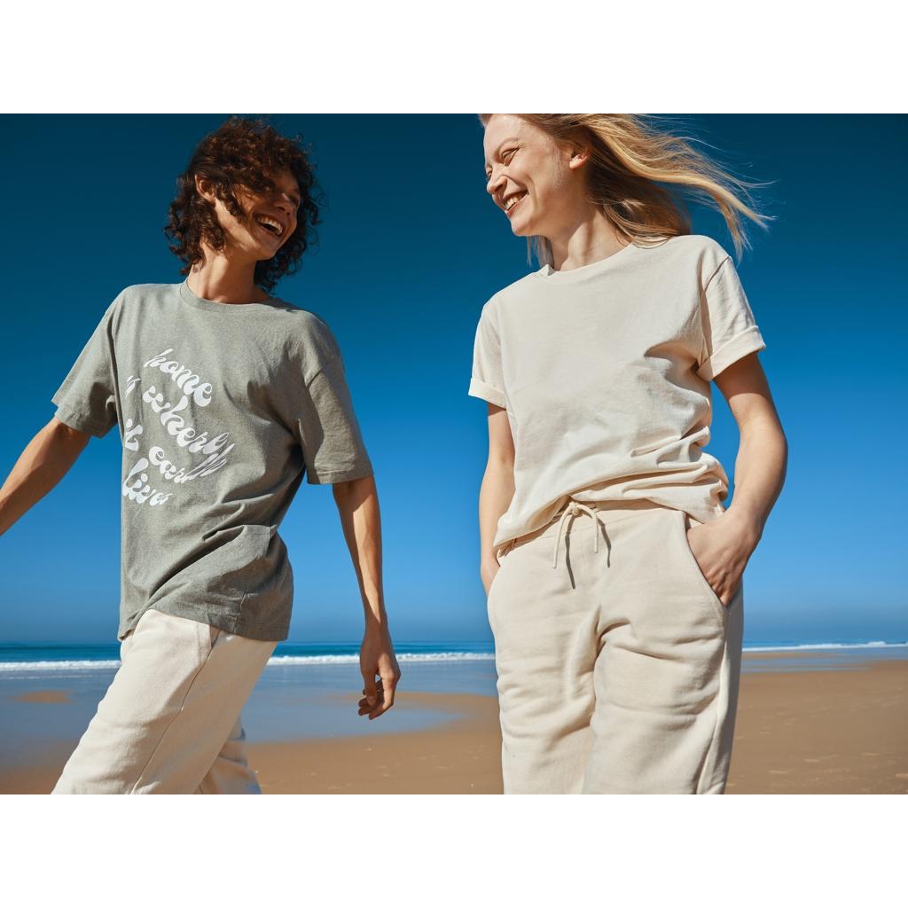 Tricou din bumbac reciclat Iqoniq Teide natural raw