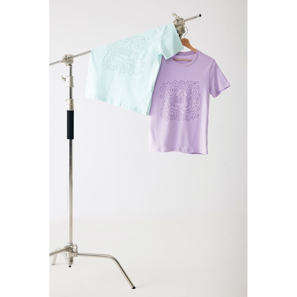 Tricou din bumbac reciclat Iqoniq Brett lavender S