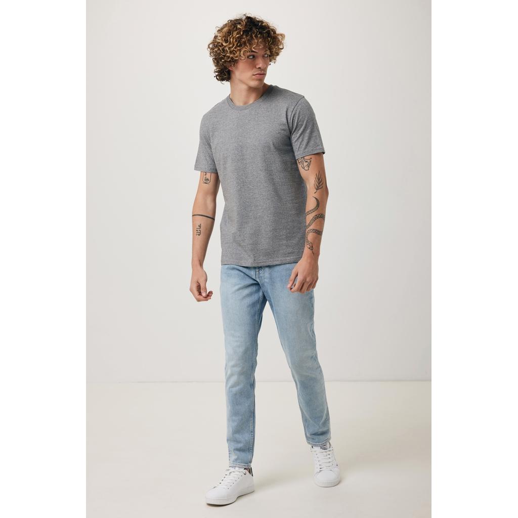 Tricou din bumbac reciclat Iqoniq Brett light heather anthracite 2XS