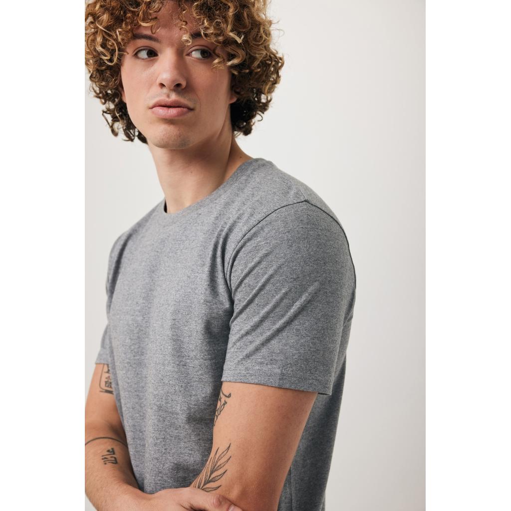 Tricou din bumbac reciclat Iqoniq Brett light heather anthracite 2XS