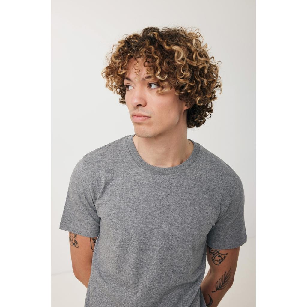 Tricou din bumbac reciclat Iqoniq Brett light heather anthracite 2XS