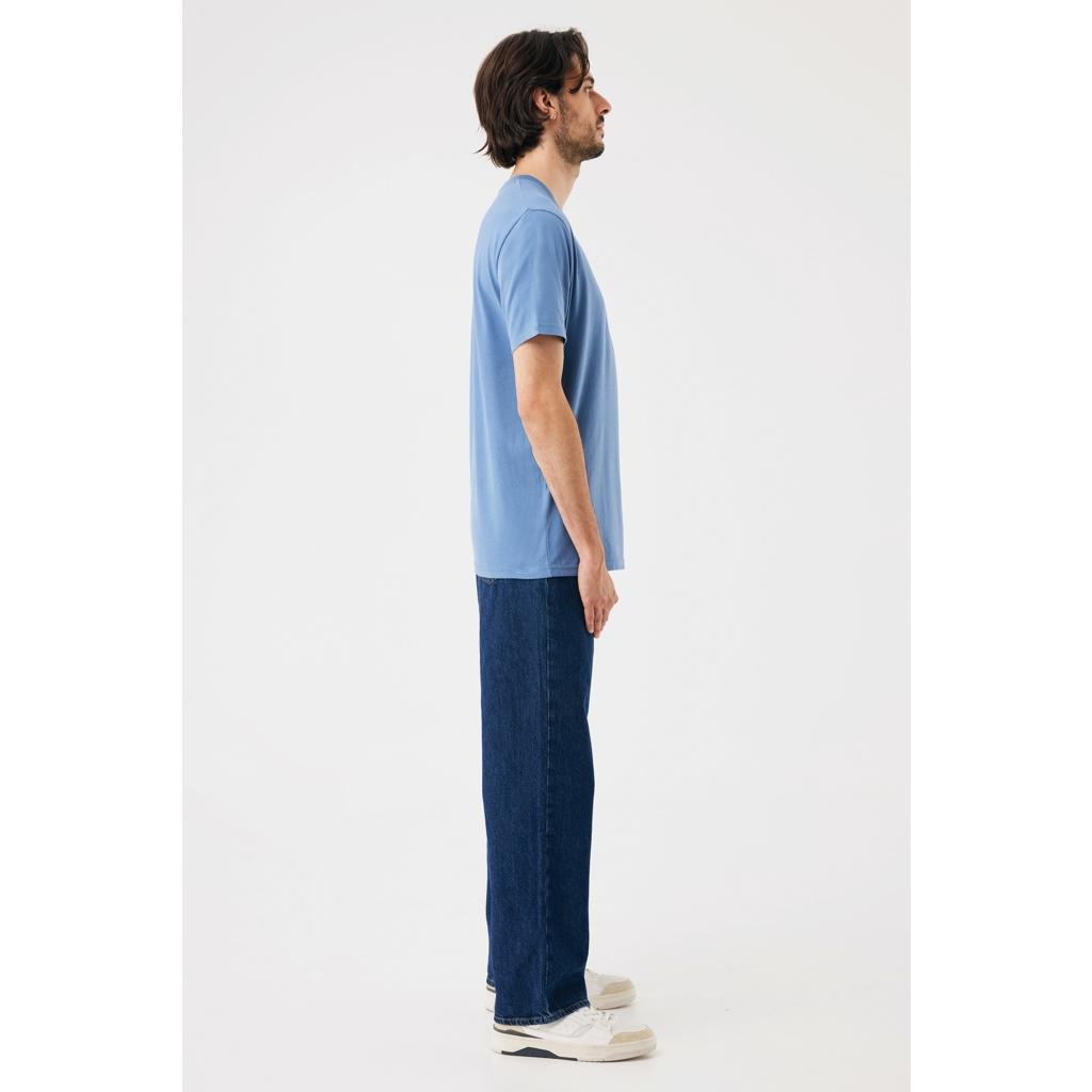 Tricou din bumbac reciclat Iqoniq Brett Moon blue M