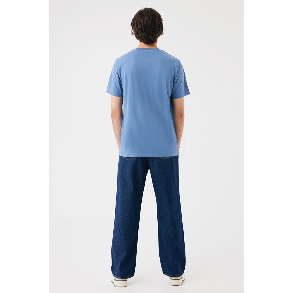 Tricou din bumbac reciclat Iqoniq Brett Moon blue M
