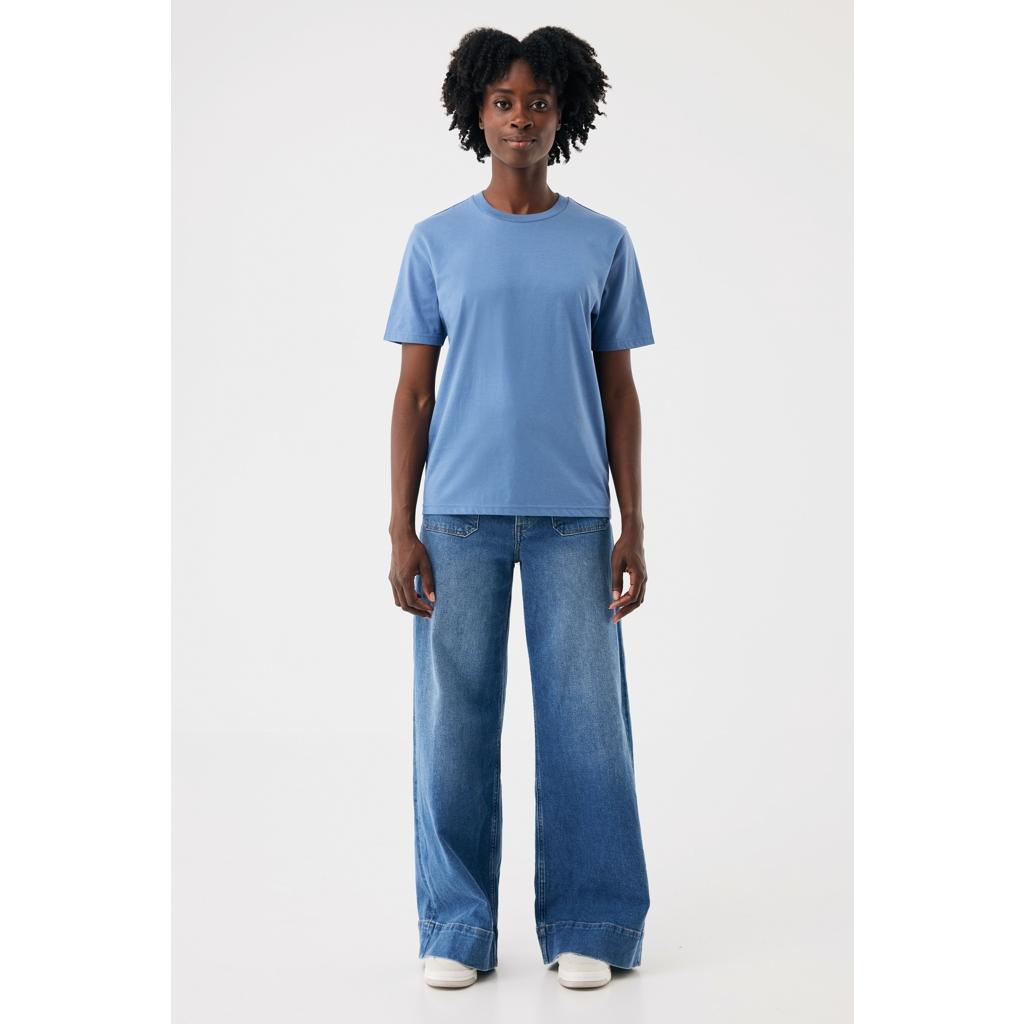 Tricou din bumbac reciclat Iqoniq Brett Moon blue M
